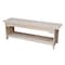 International Concepts Brookstone Bench, 48" Long, Unfinished BE-48 - alternate 1